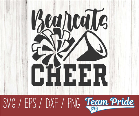Bearcats Cheer Team SVG Digital Download Printable - SVG, EPS, DXF, PNG SVG Team Pride SVG 