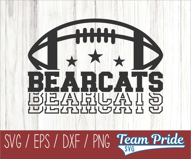 Bearcats Football SVG Digital Download Printable - SVG, EPS, DXF, PNG 7 SVG Team Pride SVG 