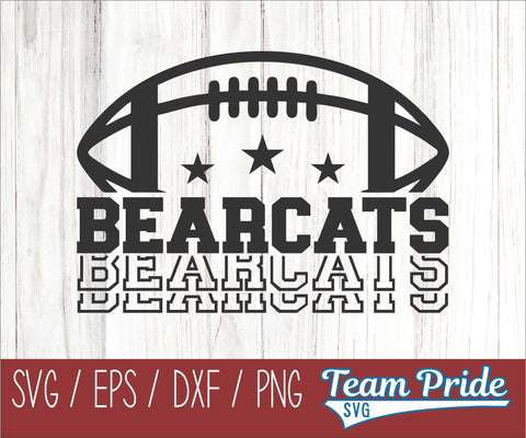 Bearcats Football SVG Digital Download Printable - SVG, EPS, DXF, PNG 7 SVG Team Pride SVG 