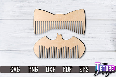 Beard Combs Design | Beard Accessories Laser Cut | Gift for Men | CNC Files SVG The T Store Design 
