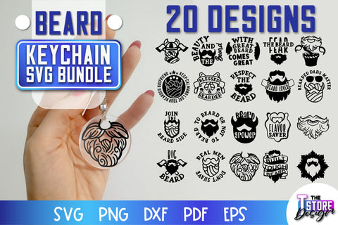 Beard Keychain SVG | Beard Quotes SVG | Bearded Men SVG SVG The T Store Design 