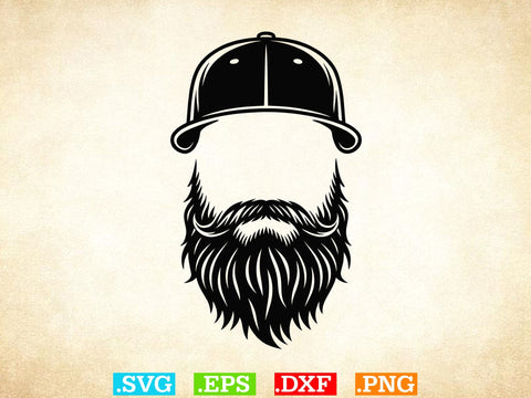 Beard Man Svg, Beard Clipart, Beard Hat Svg, 4th of July Svg SVG Creativeart88 