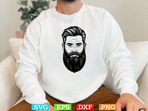 Beard Man Svg, Beard Clipart, Beard Hat Svg, 4th of July Svg SVG Creativeart88 