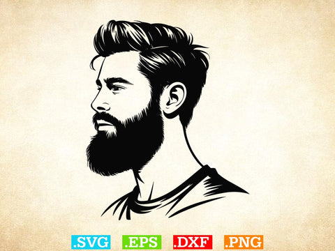 Beard Man Svg, Beard Clipart, Beard Hat Svg, 4th of July Svg SVG Creativeart88 