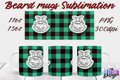 Beard Mug PNG Sublimation | 11 Oz 15 Oz Mug Sublimation | Men Quotes PNG Sublimation The T Store Design 