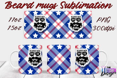 Beard Mug PNG Sublimation | 11 Oz 15 Oz Mug Sublimation | Men Quotes PNG Sublimation The T Store Design 