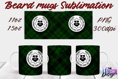 Beard Mug PNG Sublimation | 11 Oz 15 Oz Mug Sublimation | Men Quotes PNG Sublimation The T Store Design 