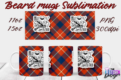 Beard Mug PNG Sublimation | 11 Oz 15 Oz Mug Sublimation | Men Quotes PNG Sublimation The T Store Design 