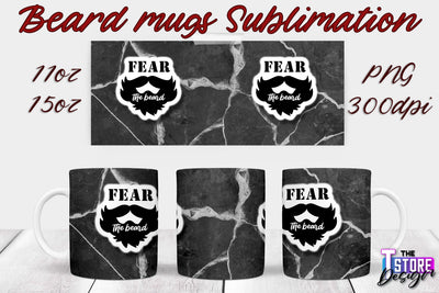 Beard Mug PNG Sublimation | 11 Oz 15 Oz Mug Sublimation | Men Quotes PNG Sublimation The T Store Design 