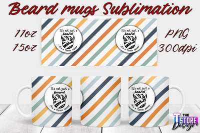 Beard Mug PNG Sublimation | 11 Oz 15 Oz Mug Sublimation | Men Quotes PNG Sublimation The T Store Design 