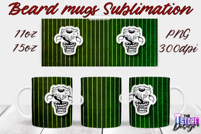 Beard Mug PNG Sublimation | 11 Oz 15 Oz Mug Sublimation | Men Quotes PNG Sublimation The T Store Design 