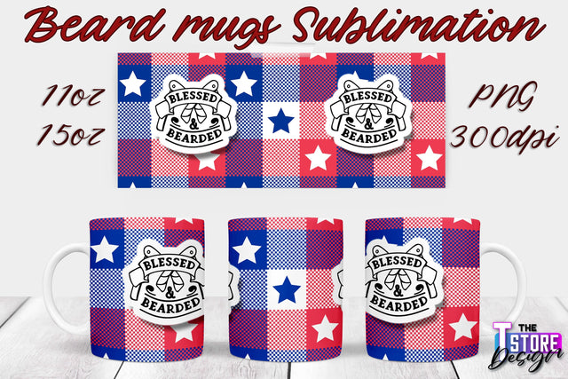 Beard Mug PNG Sublimation | 11 Oz 15 Oz Mug Sublimation | Men Quotes PNG Sublimation The T Store Design 