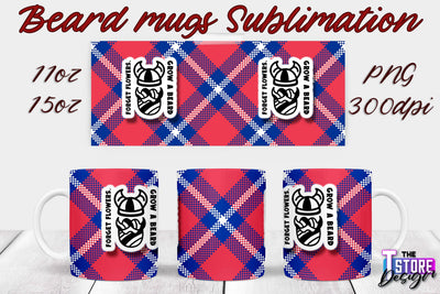 Beard Mug PNG Sublimation | 11 Oz 15 Oz Mug Sublimation | Men Quotes PNG Sublimation The T Store Design 