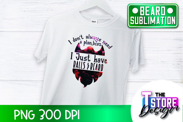 Beard Sublimation | Men Quotes | T-Shirt Design | PNG File Sublimation The T Store Design 