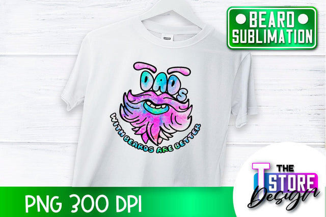Beard Sublimation | Men Quotes | T-Shirt Design | PNG File Sublimation The T Store Design 