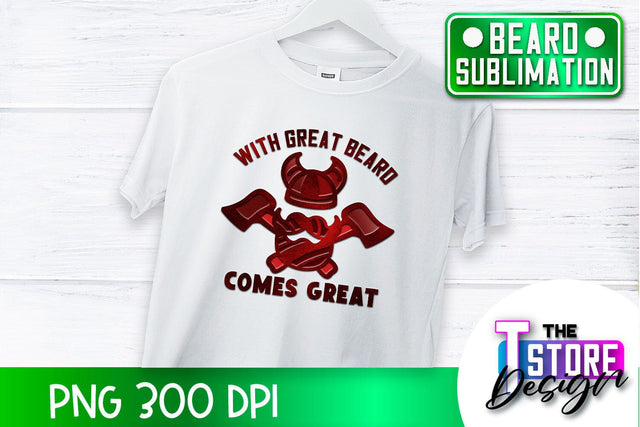 Beard Sublimation | Men Quotes | T-Shirt Design | PNG File Sublimation The T Store Design 