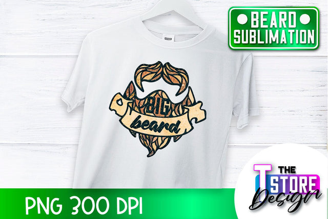 Beard Sublimation | Men Quotes | T-Shirt Design | PNG File Sublimation The T Store Design 