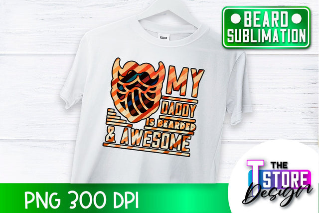 Beard Sublimation | Men Quotes | T-Shirt Design | PNG File Sublimation The T Store Design 