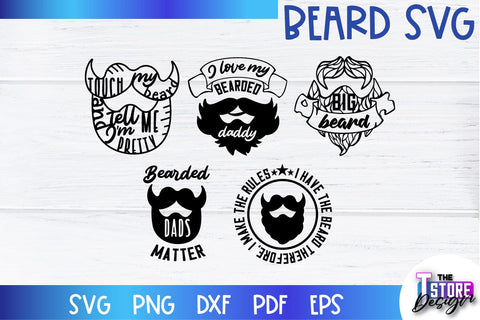 Beard SVG | Beard Quotes SVG | Bearded Men SVG | SVG File SVG The T Store Design 