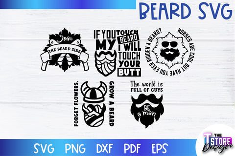 Beard SVG | Beard Quotes SVG | Bearded Men SVG | SVG File SVG The T Store Design 