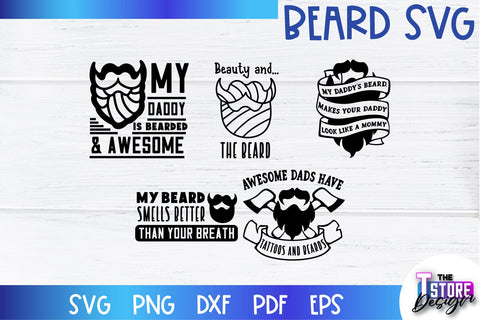 Beard SVG | Beard Quotes SVG | Bearded Men SVG | SVG File SVG The T Store Design 