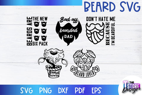 Beard SVG | Beard Quotes SVG | Bearded Men SVG | SVG File SVG The T Store Design 