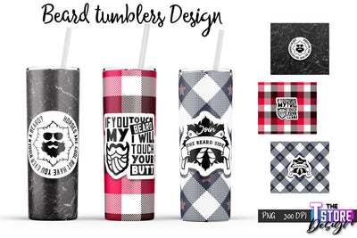Beard Tumblers Wrap | PNG File | 300 DPI | Men Quotes PNG Sublimation The T Store Design 