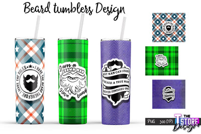 Beard Tumblers Wrap | PNG File | 300 DPI | Men Quotes PNG Sublimation The T Store Design 