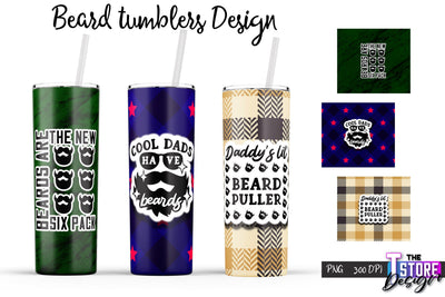 Beard Tumblers Wrap | PNG File | 300 DPI | Men Quotes PNG Sublimation The T Store Design 