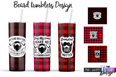 Beard Tumblers Wrap | PNG File | 300 DPI | Men Quotes PNG Sublimation The T Store Design 
