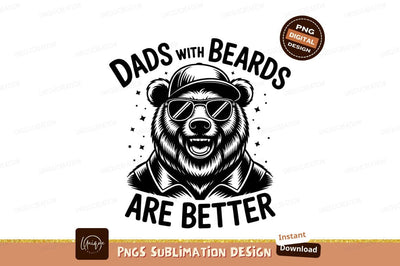 Bearded Bear Dad Vector Sublimation Png Sublimation Designangry 