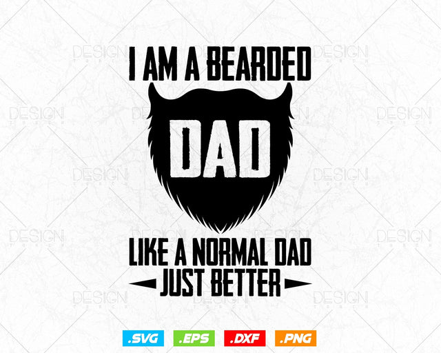 Bearded Dad Beard Humor Funny Superhero Svg Png Files, Beard T-shirt Design gift for Beard Lover Father's Day, Beard svg files for cricut SVG DesignDestine 
