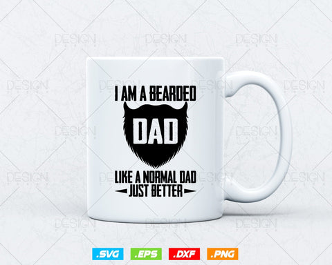 Bearded Dad Beard Humor Funny Superhero Svg Png Files, Beard T-shirt Design gift for Beard Lover Father's Day, Beard svg files for cricut SVG DesignDestine 