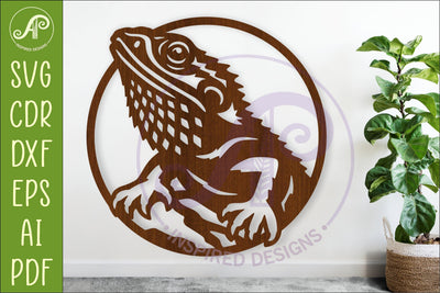 Bearded Dragon Lizard Wall Art SVG, Australian Reptile SVG APInspireddesigns 