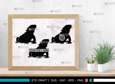 Bearded Dragon Monogram, Bearded Dragon Silhouette, Dragon SVG, Lizard Svg, Reptile Svg, Dragon Iguana Svg, Dragon Bundle, SB00565 SVG ETC Craft 