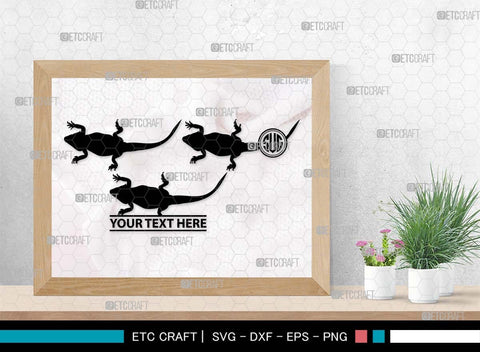 Bearded Dragon Monogram, Bearded Dragon Silhouette, Dragon SVG, Lizard Svg, Reptile Svg, Dragon Iguana Svg, Dragon Bundle, SB00565 SVG ETC Craft 