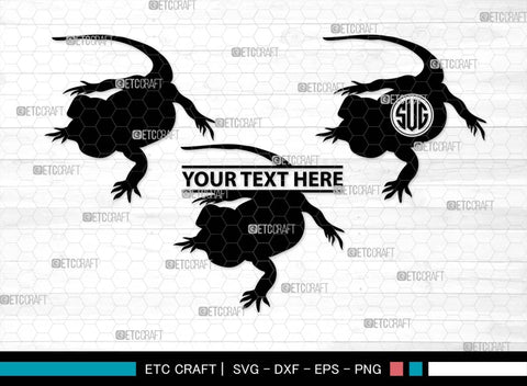 Bearded Dragon Monogram, Bearded Dragon Silhouette, Dragon SVG, Lizard Svg, Reptile Svg, Dragon Iguana Svg, Dragon Bundle, SB00565 SVG ETC Craft 