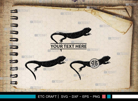 Bearded Dragon Monogram, Bearded Dragon Silhouette, Dragon SVG, Lizard Svg, Reptile Svg, Dragon Iguana Svg, Dragon Bundle, SB00565 SVG ETC Craft 
