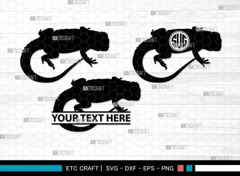 Bearded Dragon Monogram, Bearded Dragon Silhouette, Dragon SVG, Lizard Svg, Reptile Svg, Dragon Iguana Svg, Dragon Bundle, SB00565 SVG ETC Craft 