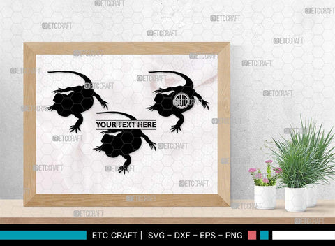 Bearded Dragon Monogram, Bearded Dragon Silhouette, Dragon SVG, Lizard Svg, Reptile Svg, Dragon Iguana Svg, Dragon Bundle, SB00565 SVG ETC Craft 