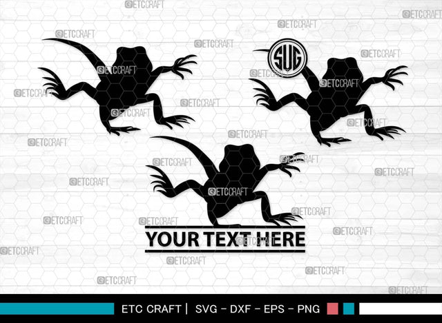 Bearded Dragon Monogram, Bearded Dragon Silhouette, Dragon SVG, Lizard Svg, Reptile Svg, Dragon Iguana Svg, Dragon Bundle, SB00565 SVG ETC Craft 