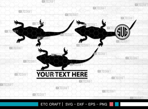 Bearded Dragon Monogram, Bearded Dragon Silhouette, Dragon SVG, Lizard Svg, Reptile Svg, Dragon Iguana Svg, Dragon Bundle, SB00565 SVG ETC Craft 