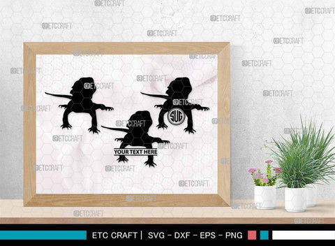 Bearded Dragon Monogram, Bearded Dragon Silhouette, Dragon SVG, Lizard Svg, Reptile Svg, Dragon Iguana Svg, Dragon Bundle, SB00565 SVG ETC Craft 