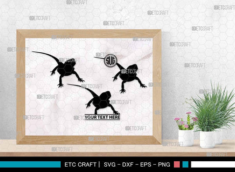 Bearded Dragon Monogram, Bearded Dragon Silhouette, Dragon SVG, Lizard Svg, Reptile Svg, Dragon Iguana Svg, Dragon Bundle, SB00565 SVG ETC Craft 