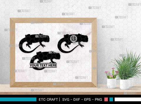 Bearded Dragon Monogram, Bearded Dragon Silhouette, Dragon SVG, Lizard Svg, Reptile Svg, Dragon Iguana Svg, Dragon Bundle, SB00565 SVG ETC Craft 