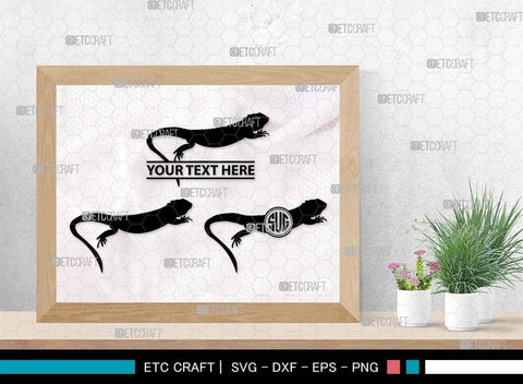 Bearded Dragon Monogram, Bearded Dragon Silhouette, Dragon SVG, Lizard Svg, Reptile Svg, Dragon Iguana Svg, Dragon Bundle, SB00565 SVG ETC Craft 