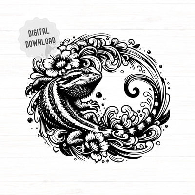 Bearded Dragon SVG DXF PNG JPG SVG CraftySVGStudio 
