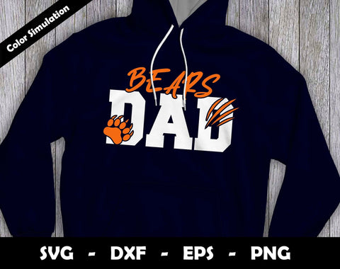 Bears Dad SVG Cut File, Bears logo SVG Design, Bears Dad Football, T-Shirt Sublimation Design Png SVG Arthur Arellano 