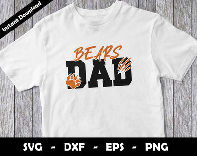 Bears Dad SVG Cut File, Bears logo SVG Design, Bears Dad Football, T-Shirt Sublimation Design Png SVG Arthur Arellano 