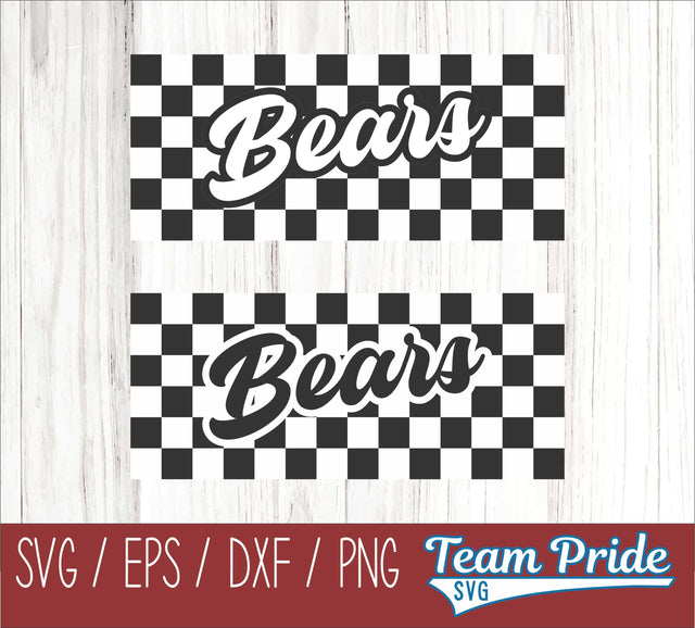 Bears Retro Team Design SVG Digital Download Printable - SVG, EPS, DXF, PNG SVG Team Pride SVG 